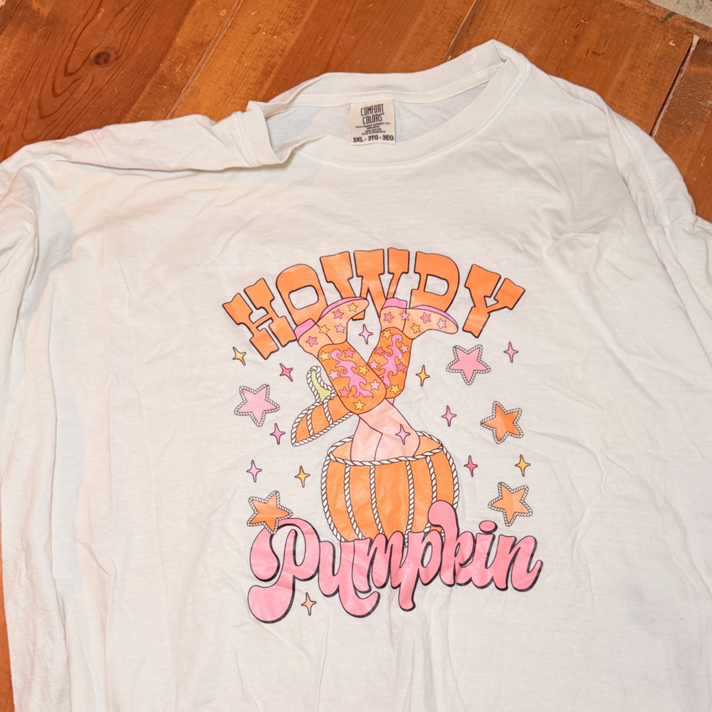 Cream Fall Graphic T-Shirt